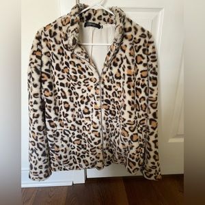 Leopard print Fleece Jacket